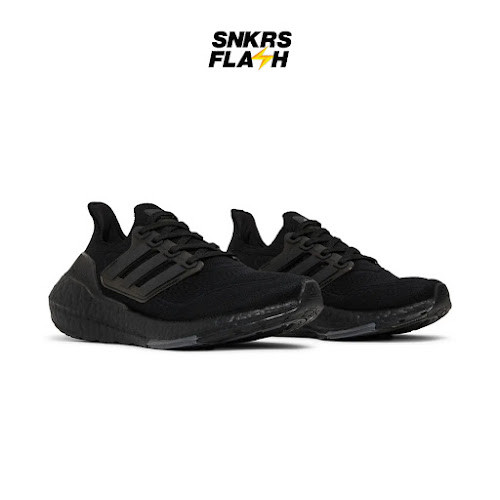 ADIDAS Ultra Boost 21 J Triple Black (Gs) Sepatu Sneakers Anak - FY5390 - Size 38