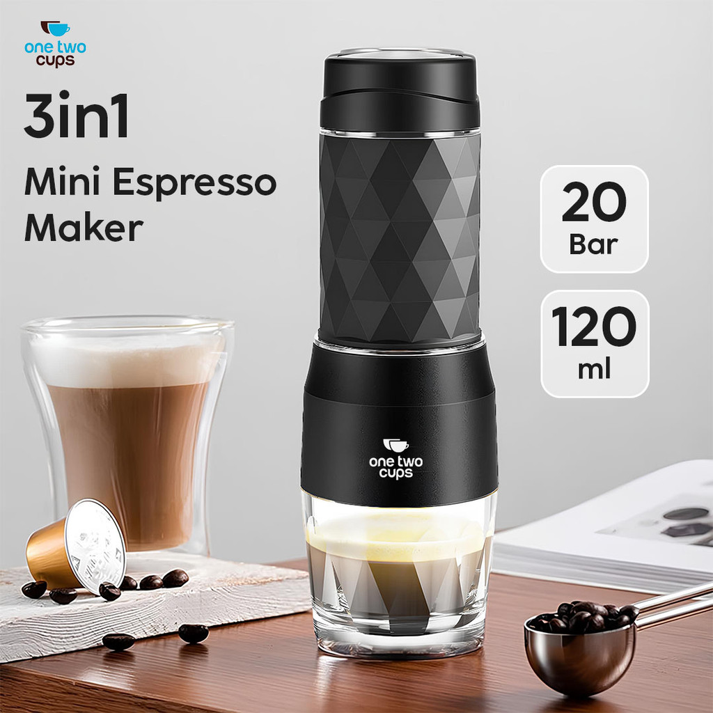 Hand Press Mini Espresso Coffee Maker 3in1 20 Bar 120ml - HS-8439