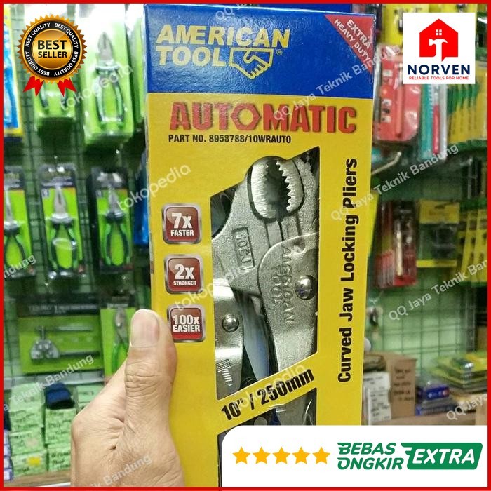 American tool Automatic locking pliers - Tang buaya vise grip otomatis