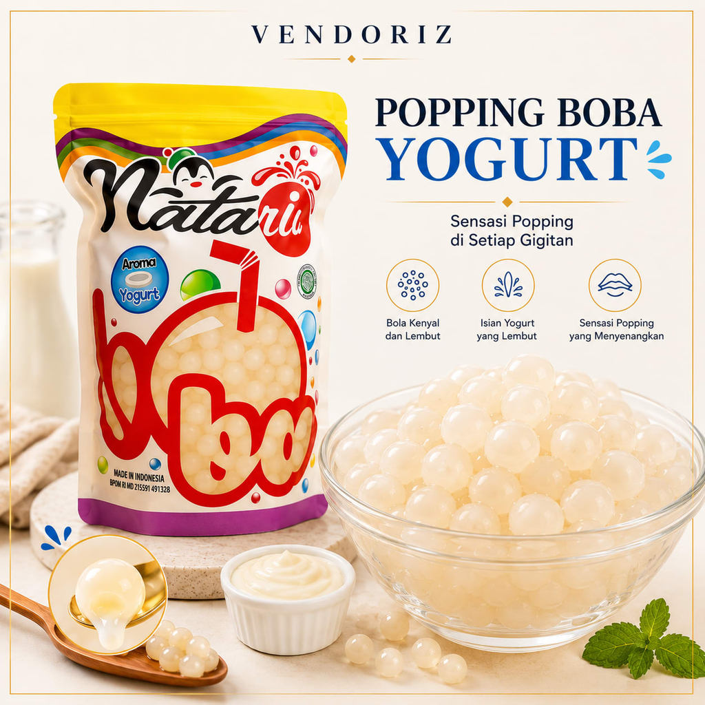 Nataria Popping Boba Yogurt 500g Topping Minuman