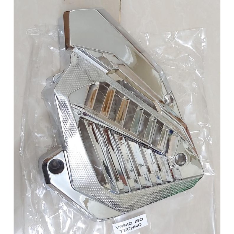 TUTUP RADIATOR VARIO 150 & VARIO 125 LED CHROME ANTI BURAM