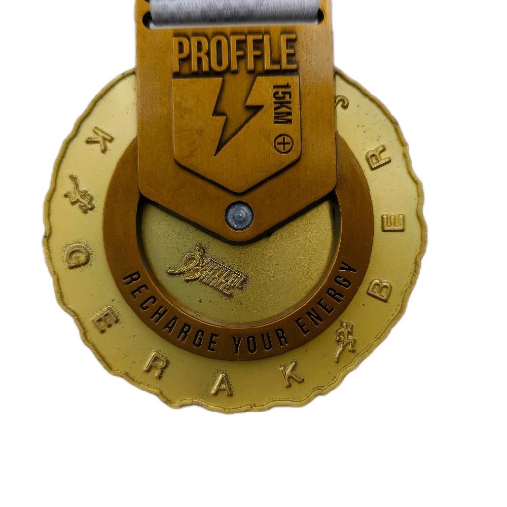 Spin Medal Medali Lari Unik Event Proffle Running - Medali Finisher- Medal Lari Original - Medali Pa