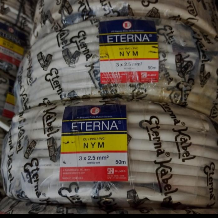 KABEL ETERNA NYM 3X2,5/KABEL LISTRIK ETERNA 3X2,5 LIDIH PER ROLL 50M