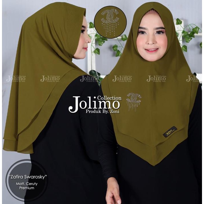 Ceruty Zafira swaArosky / Hijab 2 Layer / Jilbab Pet Antem / kerudung instan