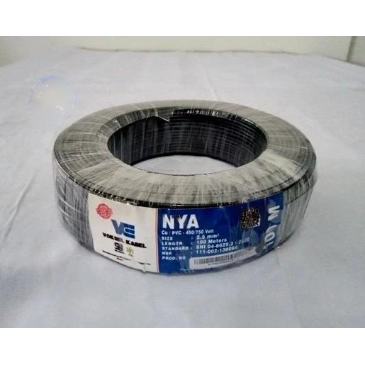 KABEL NYA 2.5MM MEREK VOKSEL KABELINDO 100 METER