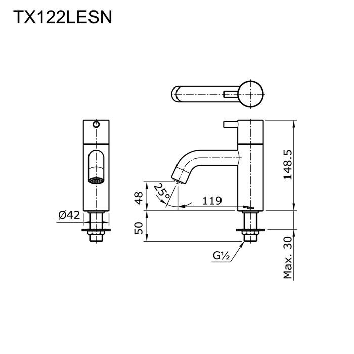Kran Wastafel Toto Tx 122 Lesn / Keran Wastafel Toto Tx122Lesn