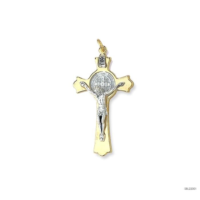 

ASLI Bandul Salib St. Benedict Metal 8 x 4 cm Rohani READY STOCK