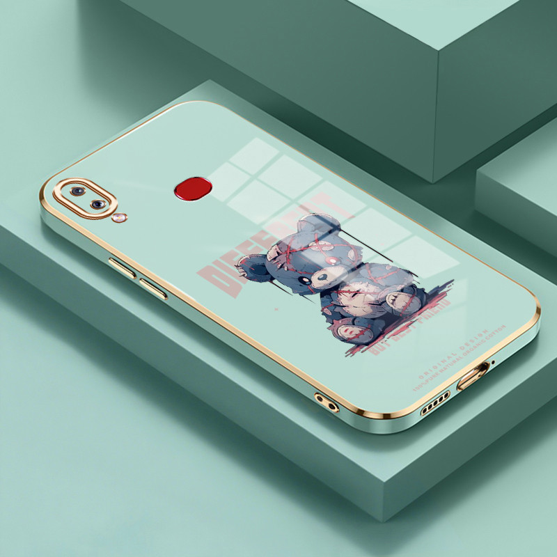 Casing Untuk Samsung Galaxy A10s M01s Case Casing Boneka beruang yang rusak silikon tahan HP Softcas