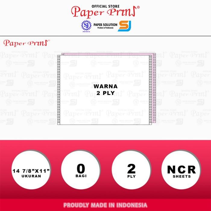 Paperpryns Kertas Continuous Form 2Ply Ncr 14 7/8" X 11"
