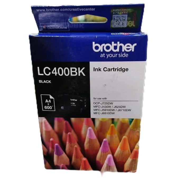 Brother Tinta Lc400Bk Hitam Untuk Printer Dpc-J725Dw Mfc-J430W Mfc-J5910Dw Mfc-J6710Dw Mfc-J6910Dw