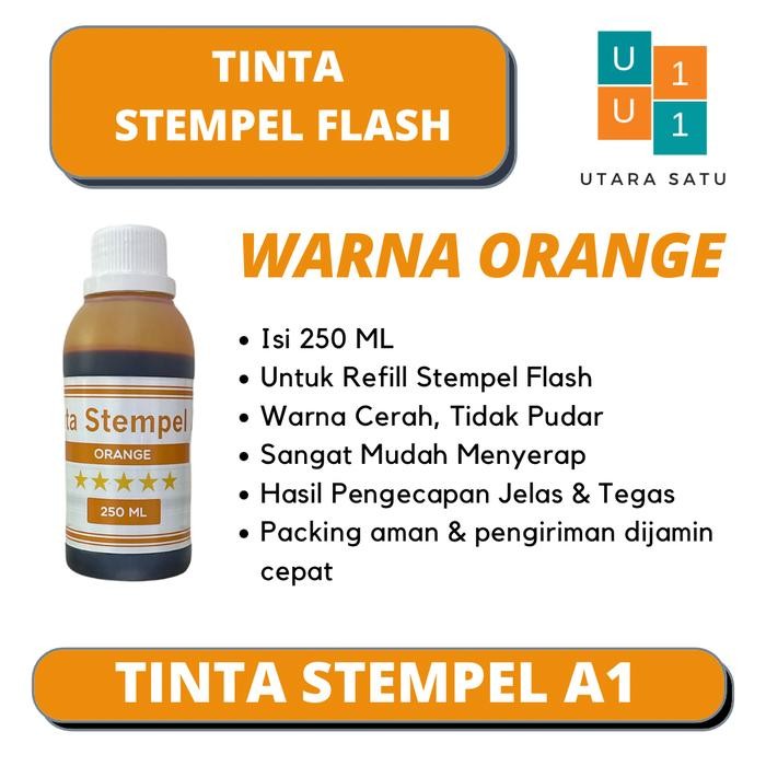 

Tinta Stempel Flash Warna Orange 250 Ml