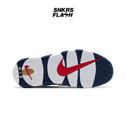 NIKE Air More Uptempo 96 White Midnight Navy Sepatu Sneakers Pria - FQ8182100 - Size 44