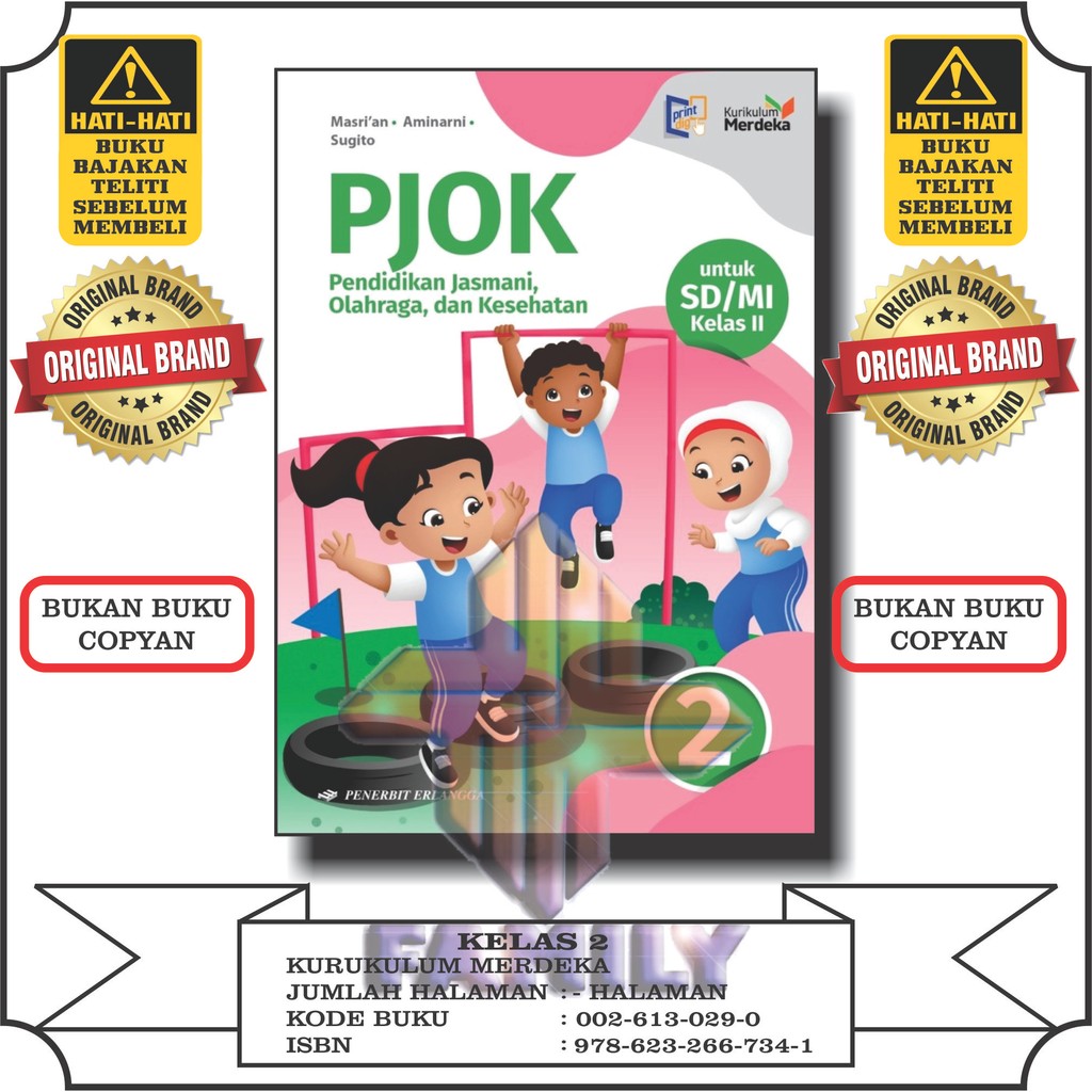 Pjok kelas 2 SD/MI Kurikulum Merdeka Erlangga Original