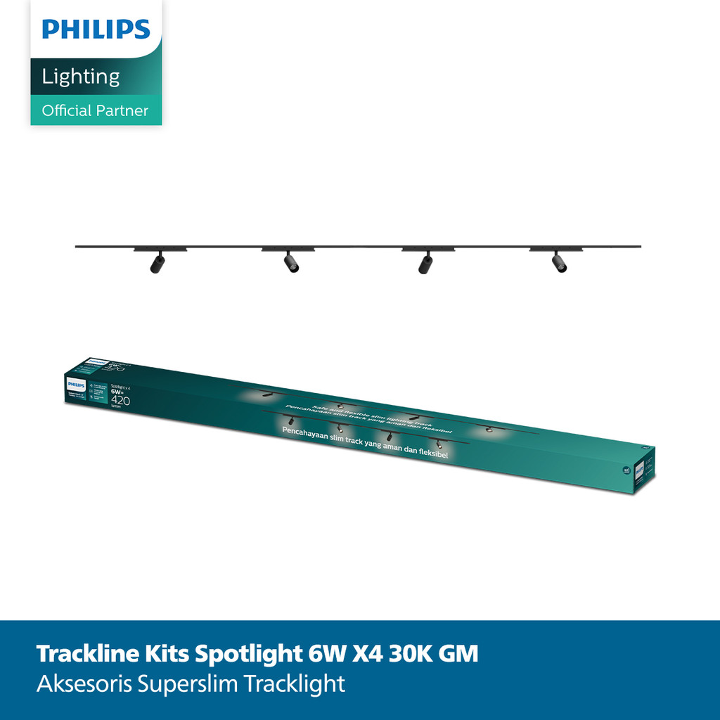 Philips Lampu LED Tracklight Set Kit Spotlight 6W 30K Kuning