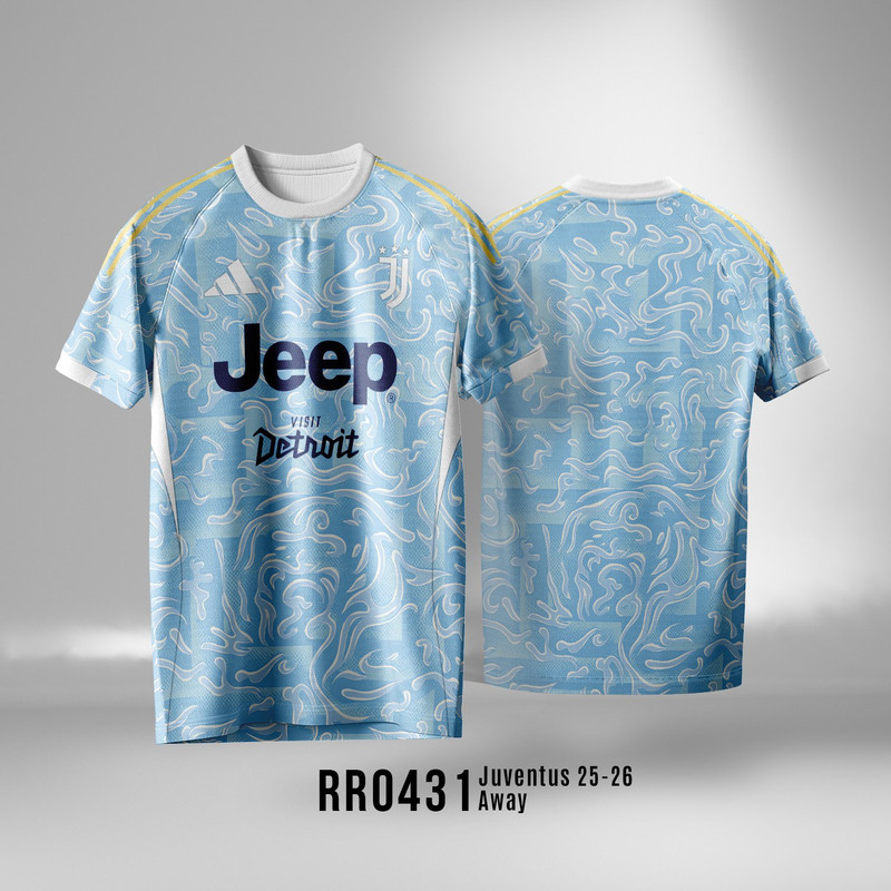 BAJU JERSEY BOLA JUVENTUS KIT 2025 2026 AWAY LENGAN PENDEK