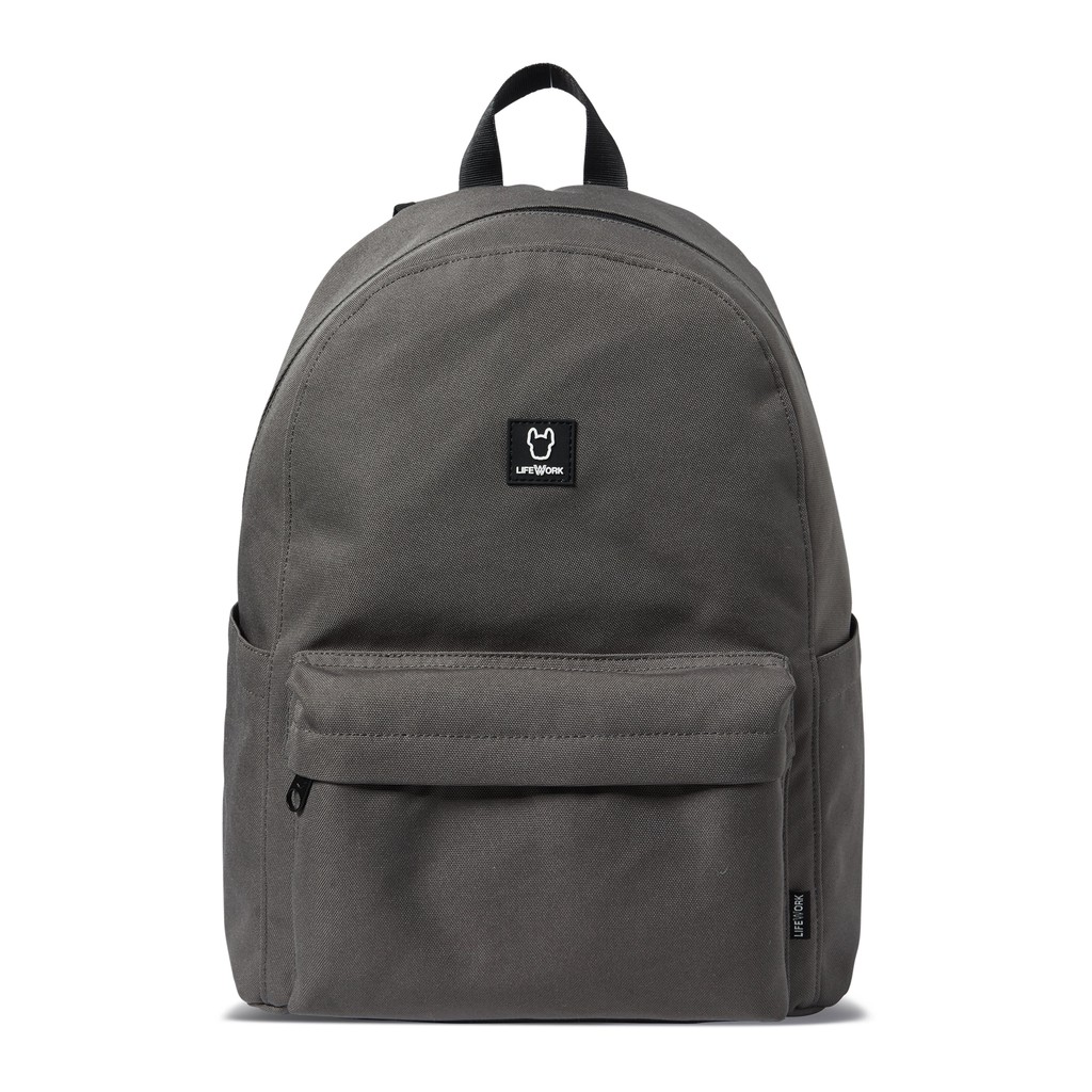 LIFEWORK - Square Ladok Wappen Daily Backpack Grey - Tas Ransel Abu-Abu Unisex