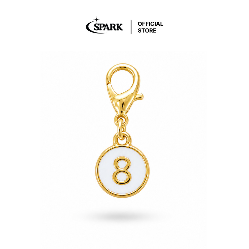 SPARK Gold Number 8 Keyring Pendant | KP19