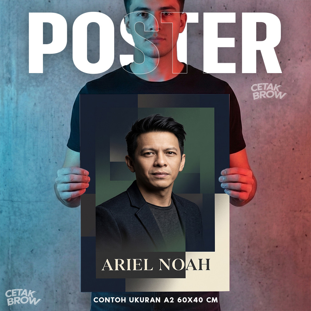 Poster Ariel Noah Hiasan Kamar Aesthetic Kado Unik Pecinta Musik Noah Nostalgia Jadul