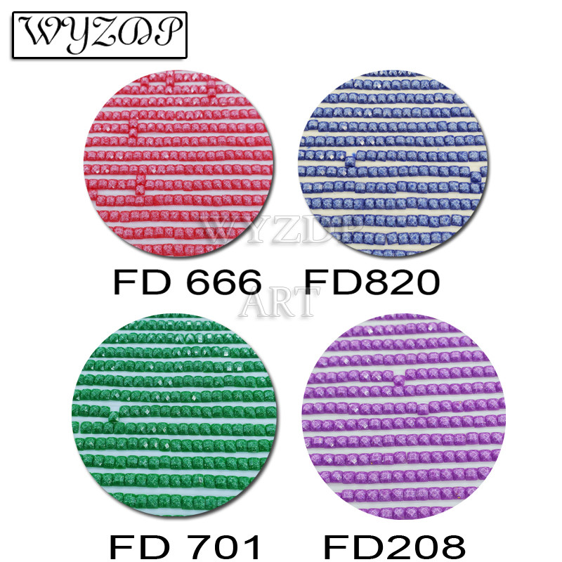 WYZDP 100% Fairy Dust Diamond Painting Kit Cartoon Bear Square Diamond embroidery ll Art Stitch