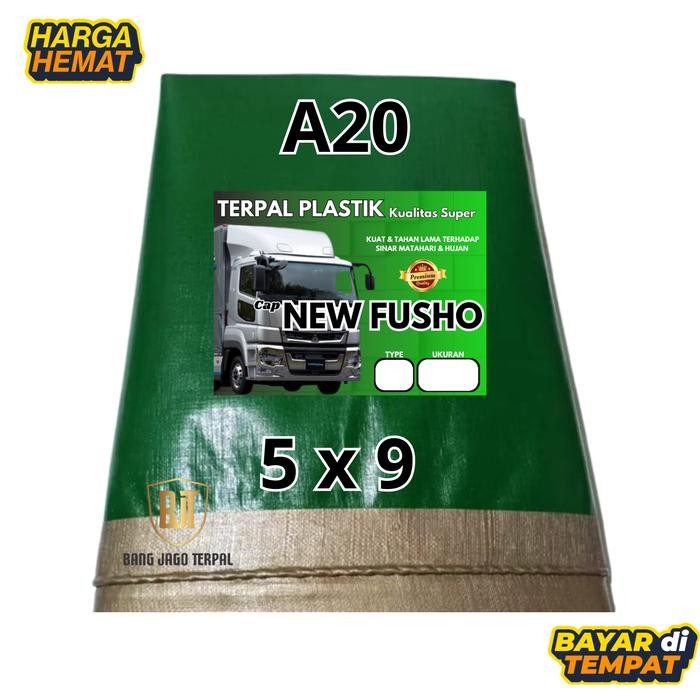 PREMIUM Terpal Tebal Ukuran 5x9 A20 Korea Penutup Barang Atap Tenda Truk Multifungsi Anti Air Hujan