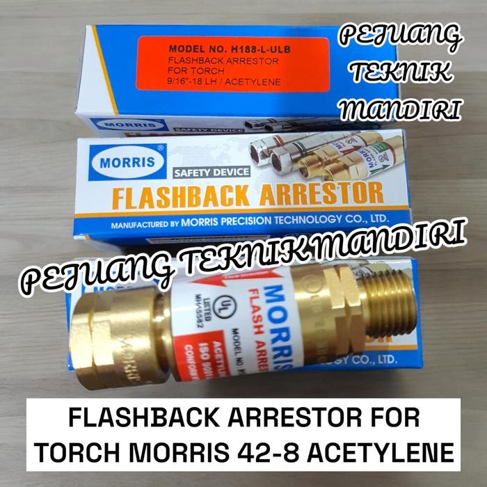 MORRIS FLASHBACK ARRESTOR FOR TORCH OXYGEN ACETYLENE H188 9/16" / FLASHBACK ARRESTOR MORRIS FOR