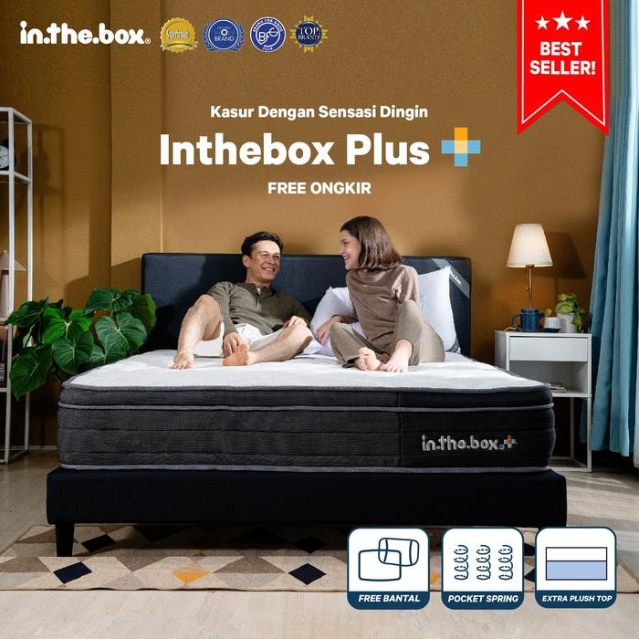 PREMIUM Kasur Spring Bed IN THE BOX PLUS 140x200 - FREE BANTAL