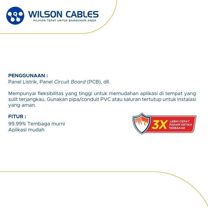 KABEL LISTRIK TEMBAGA / NYM 2 X 2.5 MM2 / 1 METER WILSON CABLE