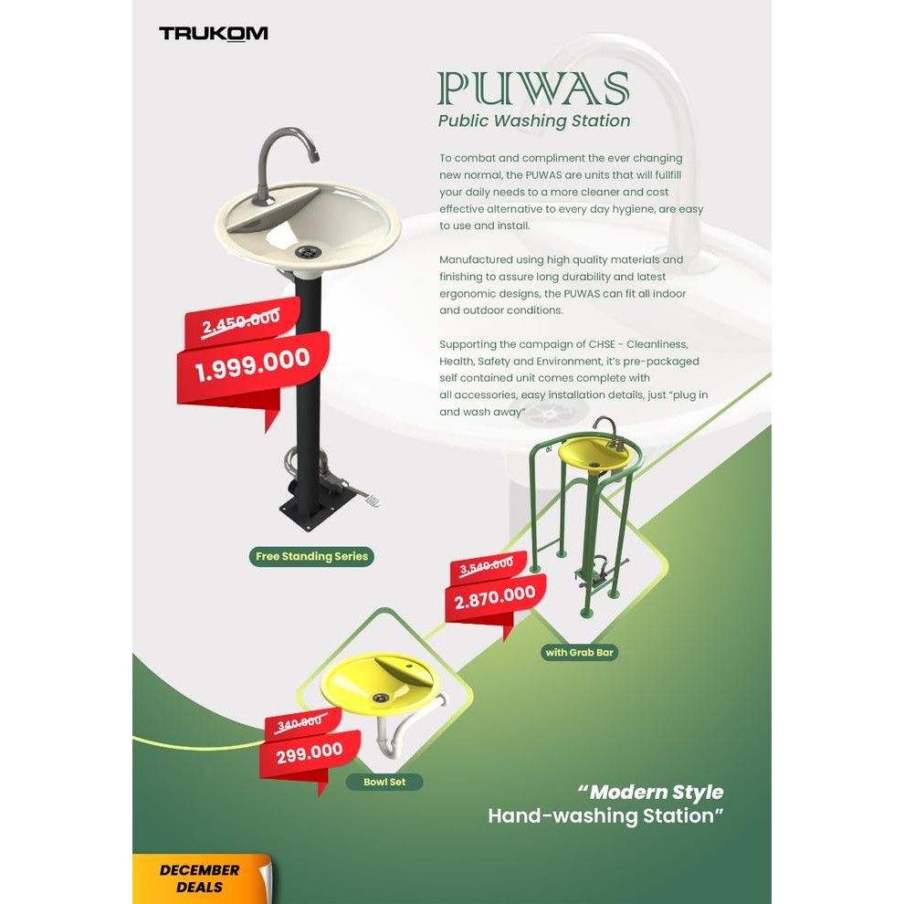 Jual Rugi Wastafel Tempat Cuci Tangan Injak Corona / Covid - Puwas