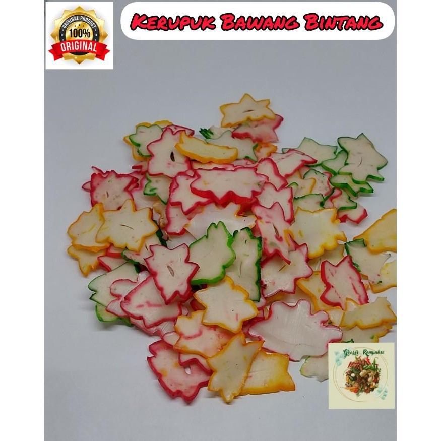 

DISKON Kerupuk Bawang Bintang / Krupuk Bintang - 1kg READY STOCK