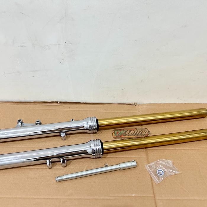 As Bottom Shock Skok Depan Ninja RR As Gold Crom Krom Chrome Import