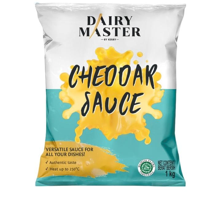 

Saus saos keju cheddar chedar cheese sauce Dairy Master asli halal Bahan Baking 1kg 1 kg