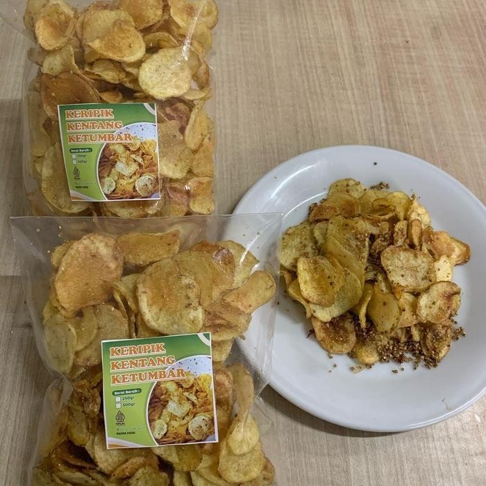 

Kripik kentang Rasa Ketumbar Berat 250g Dan 500grm Cemilan