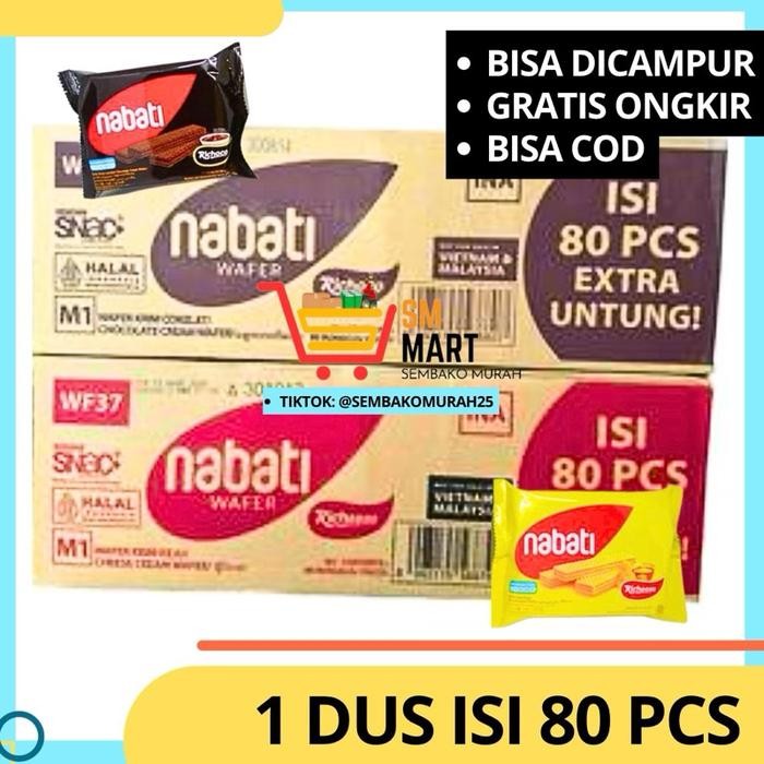 

[80 PCS NABATI 2000] NABATI KEJU NABATI COKLAT 1 DUS ISI 80 PCS NABATI 2000 39 GRM