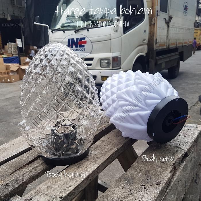 Lampu Plafon Rumah Teras Balkon Minimalis Susu Bening Acrylic