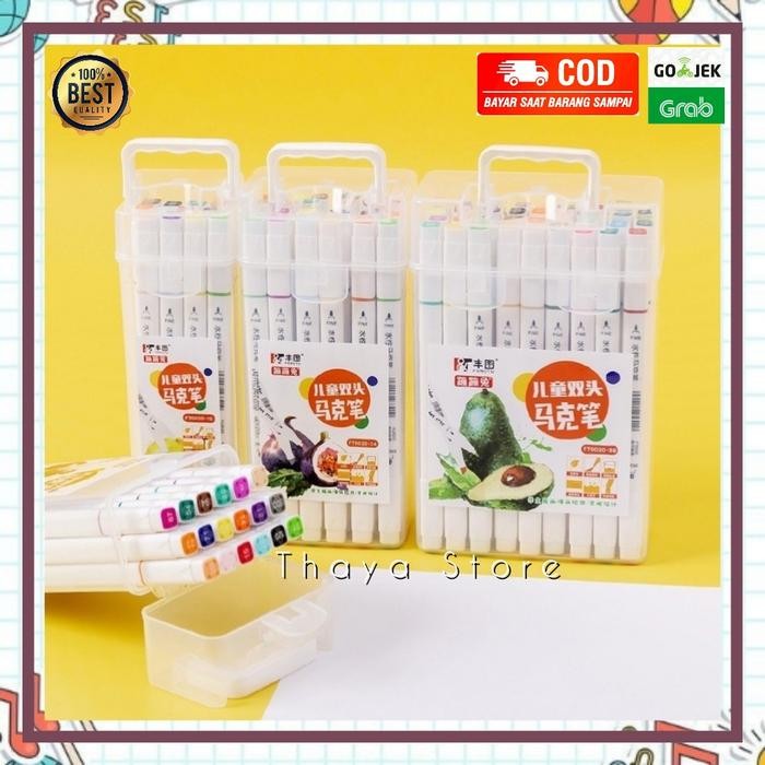 

Jual Rugi! Spidol Dua Fungsi Bisa Di Cuci - Double Marker Set Wipe Clean Marker