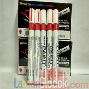 

Khusus Gosend! Spidol Paint Marker Zebra Merah- Medium Point Isi 10 Pcs Merah