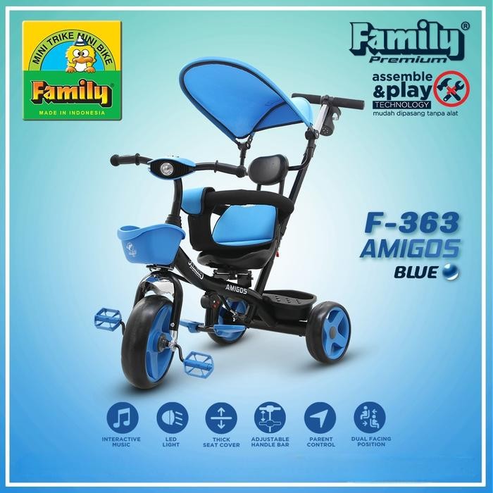 Family Amigos F363 Sepeda Roda Tiga Anak Tricycle Ban Eva