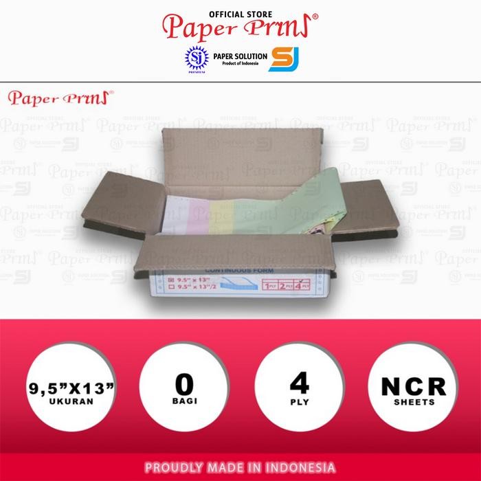 

Paperpryns Kertas Continuous Form 4Ply Ncr Folio 9,5" X 13