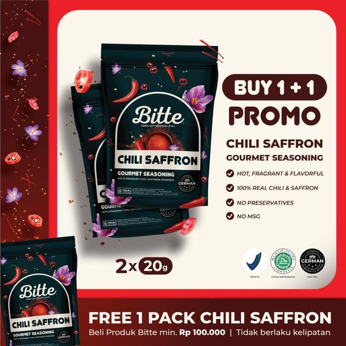 

BUY 1 + 1 Chili Saffron Seasoning / Sambal Tabur Cabai Saffron - Bitte