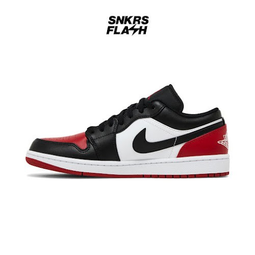 NIKE Air Jordan 1 Low Bred Toe Sepatu Sneakers Pria - 553558161 - Size 47.5