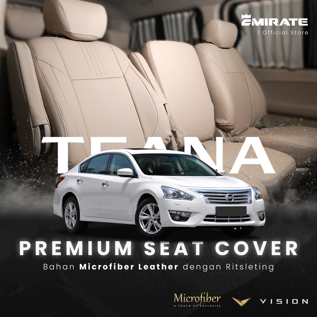 Sarung Jok Mobil Nissan Teana Semi Kulit / Cover Jok Mobil Nissan Teana Tahan Air dan Debu Bahan Mic