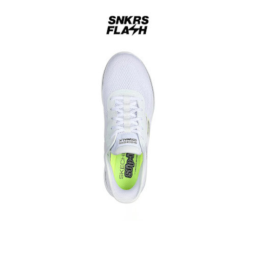 SKECHERS Go Walk 7 White Black Lime Sepatu Casual Pria - 216550WBKL - Size 42.5