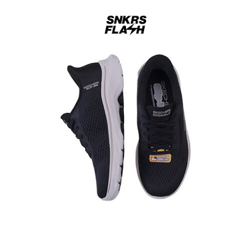 SKECHERS Go Walk 7 Black White Sepatu Casual Wanita - 125253BKRG - Size 37.5