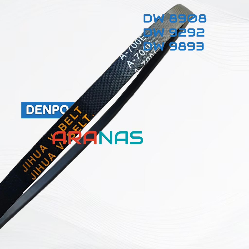 V-BELT VanBelt DENPOO A 700E 8 - 9 Kg DW 8908 9292 9893 FANBELT 700 E Tali Gear Box Mesin Cuci 2 Tab