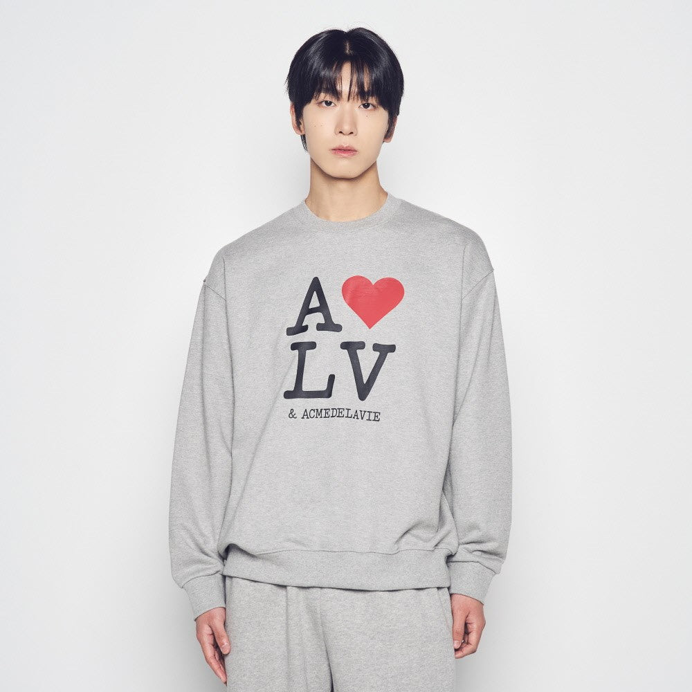 [ADLV] Love Adlv Sweatshirt Melange - Sweater Oversized Fit Unisex Acme de da vie
