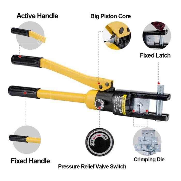 yqk120 hydraulic crimping plier tang press hidrolik skun 10-120mm