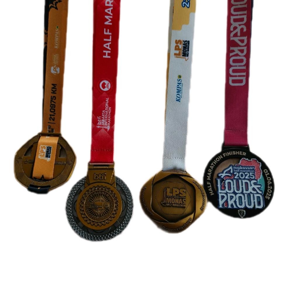Medali Finisher Event Lari Running 2025 - Medali Lari HM half marathon 21.097 Event Running - Medal 