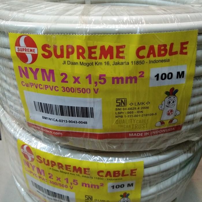 KABEL NYM SUPREME 2X1.5 100M /KABEL LISTRIK SUPREME