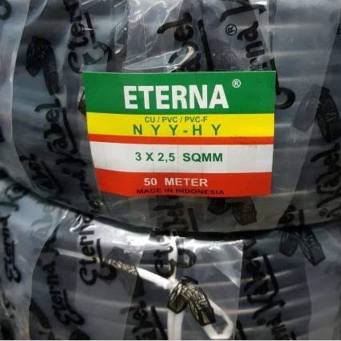 KABEL LISTRIK NYYHY 3 X 2,5MM SERABUT 50 METER