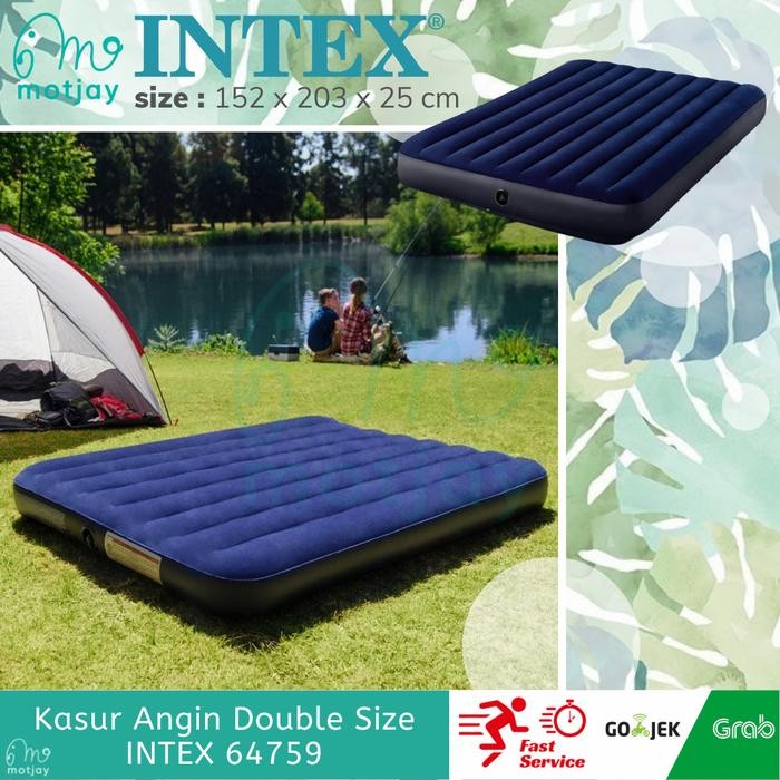 PREMIUM Kasur Angin Intex Durabeam Queen Blue Intex 64759